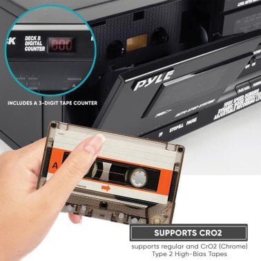 Pyle® Dual Cassette Deck