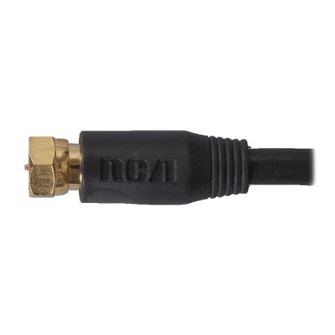 RCA RG6 Coaxial Cable, Black (12 Ft.)