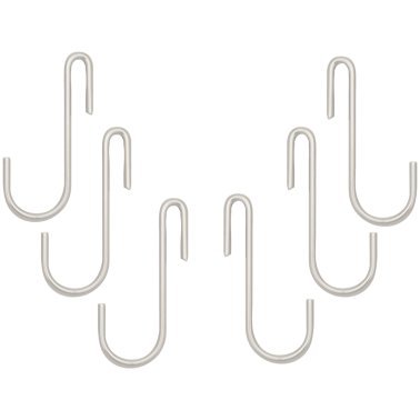 Range Kleen® Pot Rack Hooks for Metal Pot Racks, Chrome, 6 Count