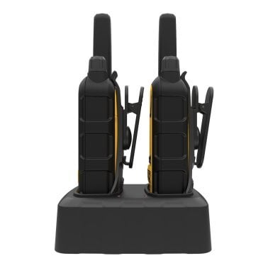 DEWALT® Heavy-Duty 2-Watt FRS Walkie-Talkies with Headsets, Yellow and Black, Business Bundle (2 Pack)
