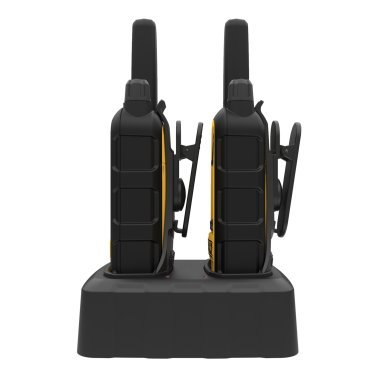 DEWALT® Heavy-Duty 2-Watt FRS Walkie-Talkies with Headsets, Yellow and Black, Business Bundle (6 Pack)