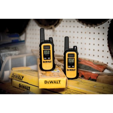 DEWALT® Heavy-Duty 1-Watt FRS Walkie-Talkie Pair, Yellow and Black, DXFRS300