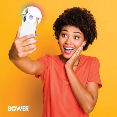 Bower® RGB Clip-On Selfie LED Ring Light for Smartphones