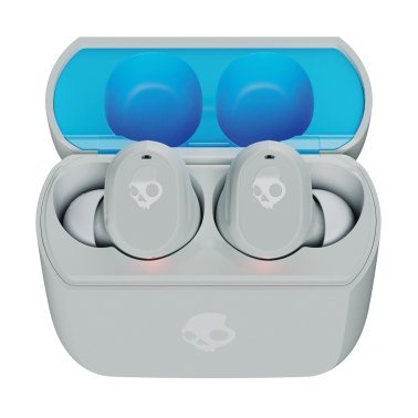 Skullcandy® Mod™ Bluetooth® Earbuds with Microphone, True Wireless with Charging Case (Light Gray / Blue)