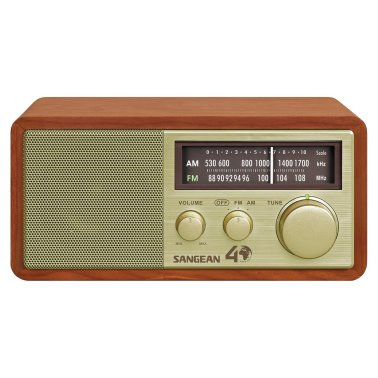 Sangean® WR-11SE 40th Anniversary Edition Hi-Fi Tabletop Retro Wooden Cabinet AM/FM Analog Radio Receiver