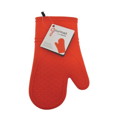 Gourmet By Starfrit® Silicone Oven Mitt, 12", Red