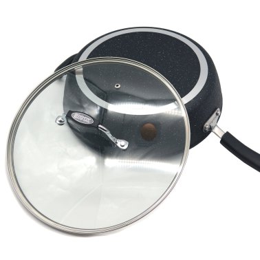 THE ROCK™ by Starfrit® 12-In.  Deep Fry Pan with Lid and Bakelite® Handle