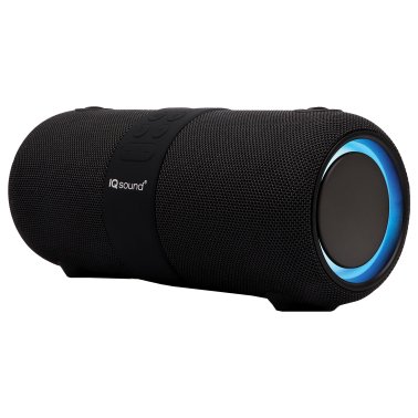 IQ Sound® IQ-2323BT Dual 3-Inch 14-Watt Portable True Wireless Stereo Bluetooth® Rechargeable Speaker with FM Radio, Microphone, and RGB Lights