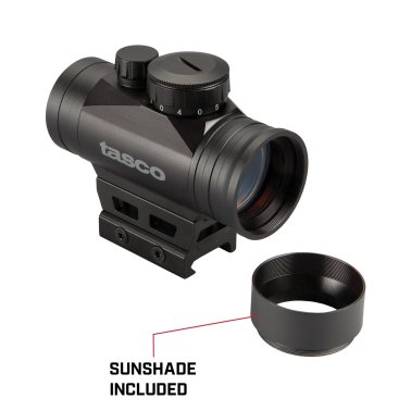 Tasco® ProPoint® 1x 30 mm Red Dot Sight with High-Rise Adapter and Sunshade