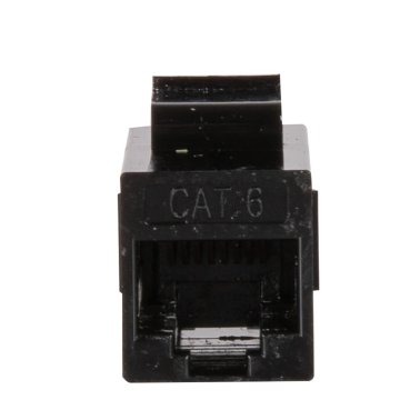Vericom® VGC™ Series CAT-6 UTP RJ45 Keystone Coupler, Unshielded, Black