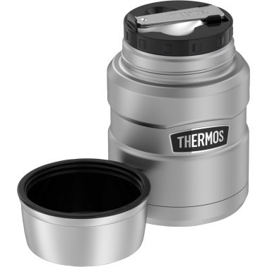 Thermos® Stainless King™ Vacuum-Insulated 16-Oz. Food Jar with Folding Spoon (Stainless Steel)