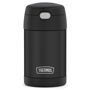 Thermos® 16-Ounce FUNtainer® Vacuum-Insulated Stainless Steel Food Jar with Folding Spoon (Black Matte)