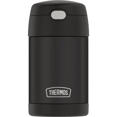 Thermos® 16-Ounce FUNtainer® Vacuum-Insulated Stainless Steel Food Jar with Folding Spoon (Black Matte)