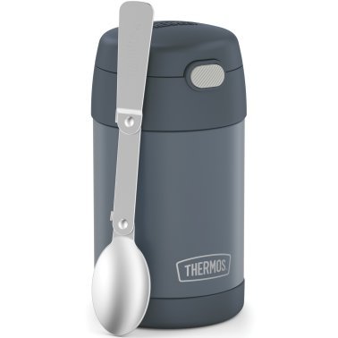 Thermos® 16-Ounce FUNtainer® Vacuum-Insulated Stainless Steel Food Jar with Folding Spoon (Stone Slate)