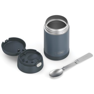 Thermos® 16-Ounce FUNtainer® Vacuum-Insulated Stainless Steel Food Jar with Folding Spoon (Stone Slate)