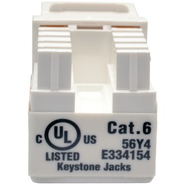 Tripp Lite® by Eaton® CAT-6/CAT-5E 110-Style Punch-down Keystone Jack (White)