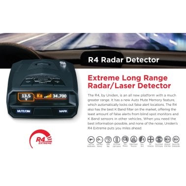 Uniden® R4 Extreme Long-Range Radar/Laser Detector with Voice Alert