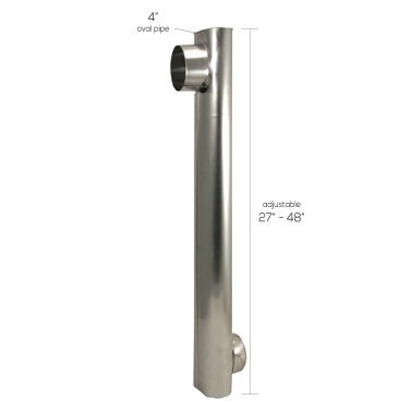 Deflecto® Skinny Duct™ Telescoping 27-In. to 48-In. Aluminum Dryer Vent