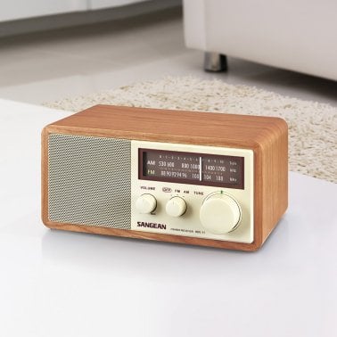 Sangean® WR-11 Hi-Fi Tabletop Retro Wooden Cabinet AM/FM Analog Radio Receiver