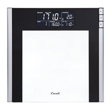 Escali® Track and Target 440-lb Capacity Black Bathroom Scale