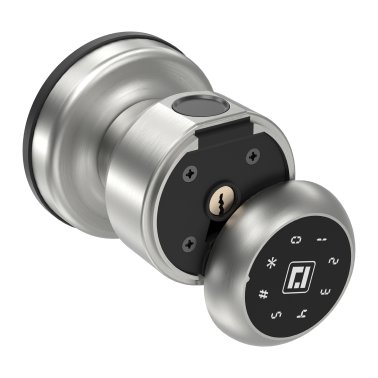 Geek Smart® Smart Fingerprint and Touch Panel Doorknob Lock, K02 (Satin Nickel)