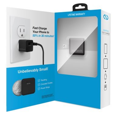 Naztech® 20-Watt Power Delivery Mini Fast Wall Charger (Black)