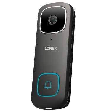 Lorex® 2K QHD Wired Smart Video Doorbell with Person Detection (Black)
