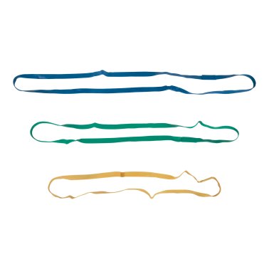 Colored Rubber Bands, 12 pk (Small, 25", Beige)