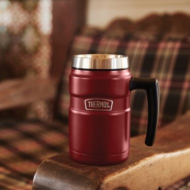 Thermos® 16-Oz. Stainless King™ Vacuum-Insulated Coffee Mug (Rustic Red)