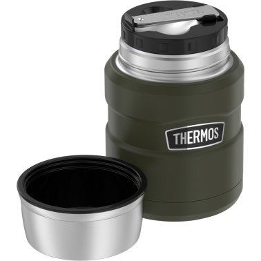 Thermos® Stainless King™ Vacuum-Insulated 16-Oz. Food Jar with Folding Spoon (Army Green)