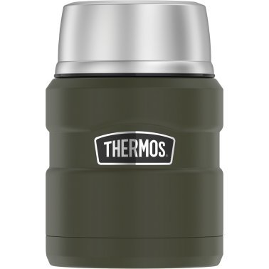 Thermos® Stainless King™ Vacuum-Insulated 16-Oz. Food Jar with Folding Spoon (Army Green)
