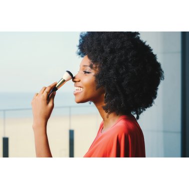 Cosmopolitan 7-Piece Makeup Brush Set, Black and Gold