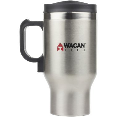 Wagan Tech® 12-Volt Deluxe Double-Wall Stainless Steel Heated Travel Mug