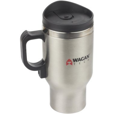 Wagan Tech® 12-Volt Deluxe Double-Wall Stainless Steel Heated Travel Mug