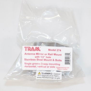 Tram® Single-Groove Stainless Steel CB Antenna Mirror Mount