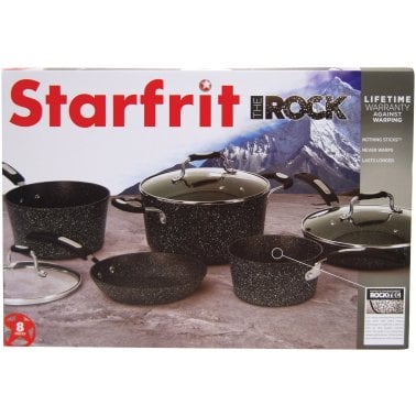 THE ROCK™ by Starfrit® 8-Piece Cookware Set with Bakelite Handles