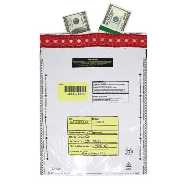 Nadex Coins™ Opaque Tamper-Evident Cash and Coin Bank Deposit Bags for Fraud Prevention (50 Pack, 12 Inches x 16 Inches) (50 Pack)