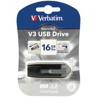 Verbatim® SuperSpeed USB 3.0 Store 'n' Go® V3 Drive (16 GB)
