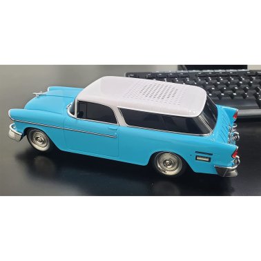 Audiobox® TRK-5500BT Retro Ride™ 10-Watt-Continuous-Output 1955 Replica Car Bluetooth® Speaker (Blue)
