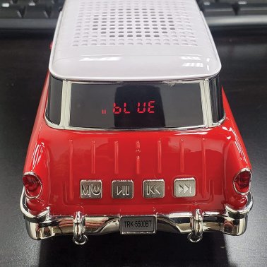 Audiobox® TRK-5500BT Retro Ride™ 10-Watt-Continuous-Output 1955 Replica Car Bluetooth® Speaker (Red)