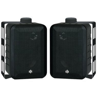 BIC America RtR® Series RTRV44-2 4-In. Indoor/Outdoor Weather-Resistant Speakers, 100 Watts (Black)