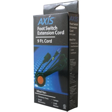 Axis™ 2-Prong 3-Outlet Indoor Extension Cord with Foot Switch, 9ft