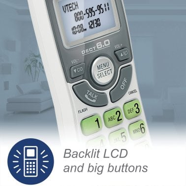 VTech® DECT 6.0 1-Handset Cordless Phone System
