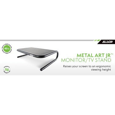 Allsop® Metal Art Jr. Monitor Stand, Pearl Black