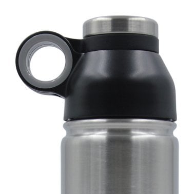 Brentwood® Geojug Stainless Steel Vacuum-Insulated Water Bottle (0.7 L; Black/Silver)