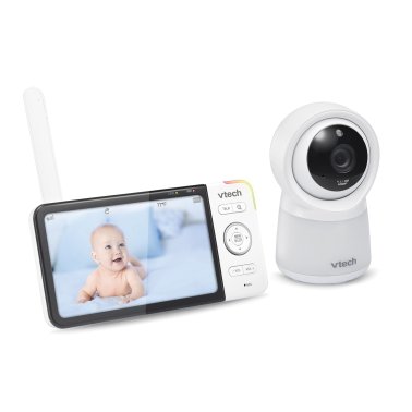 VTech® RM5754HD Smart Wi-Fi® 1080p Video Baby Monitor System with 5-In. Display, Night-Light, and Remote Access, White