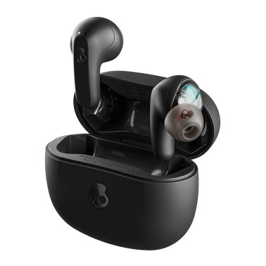 Skullcandy® Rail™ Bluetooth® Earbuds with Microphone, True Wireless with Charging Case (True Black)