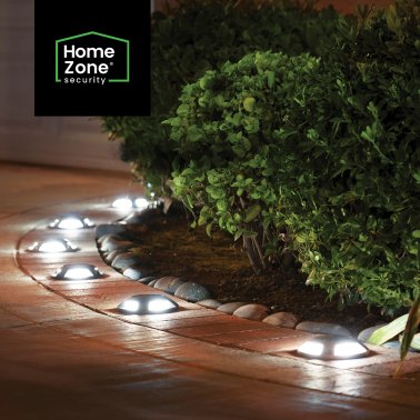 Home Zone Security® Solar-Powered Waterproof Integrated LED Deck Lights, 20 Lumens, 4 Pack