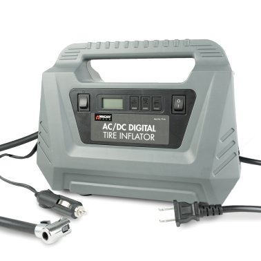Wagan Tech® AC/DC Digital Tire Inflator with Tip Adapters and Auto Shutoff