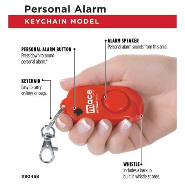 Mace® Brand Personal Alarm Key Chain (Red)